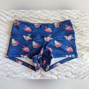Wod Bottom Floating Shark Spandex CrossFit Shorts Sz.XS